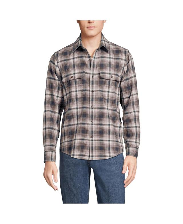 Mens Lands End Woven Waffle Work Shirt Product Image