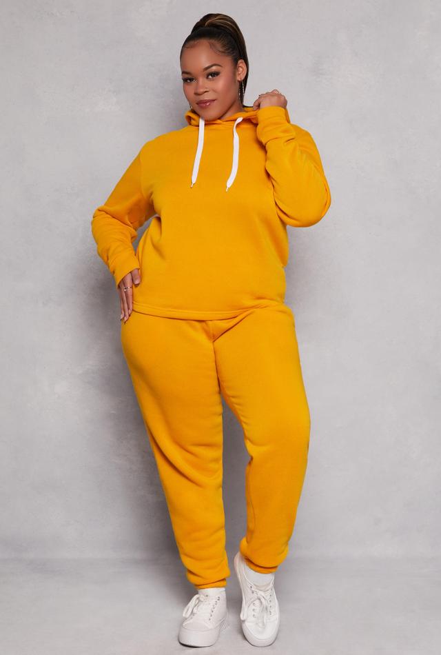 Womens Plus Size Fleece High Waisted Sweatpants Product Image