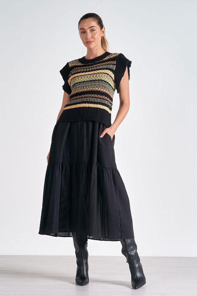 Black combo dress Product Image