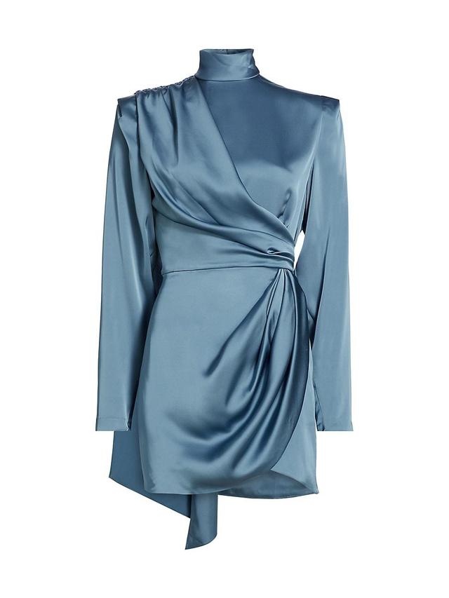 Womens Bianca Satin Ruched Minidress Product Image