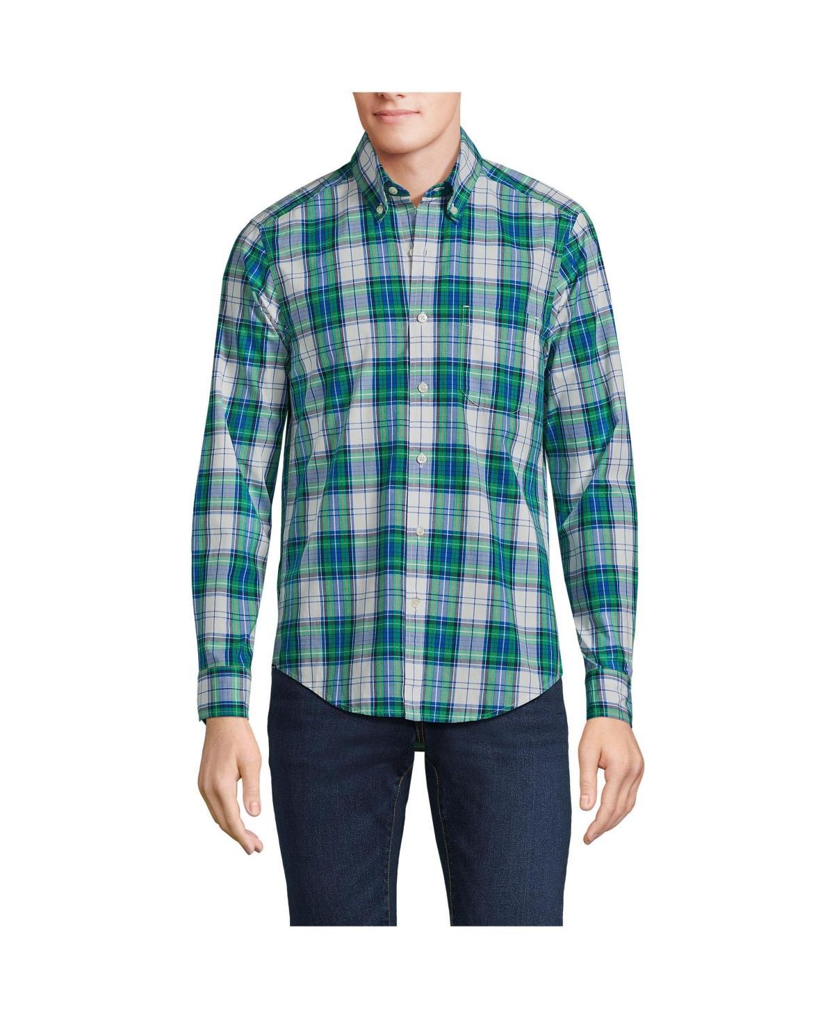 Lands End Mens Traditional Fit Essential Lightweight Poplin Shirt Product Image