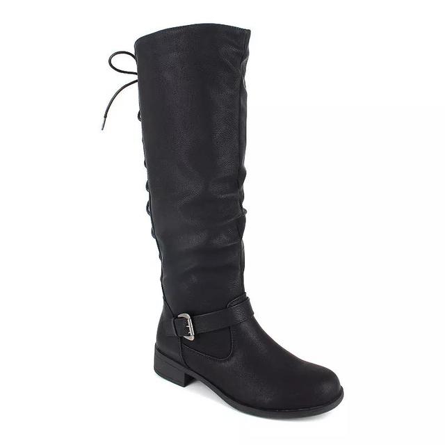 Xoxo Mykie Womens Knee High Lace Up Boots Product Image