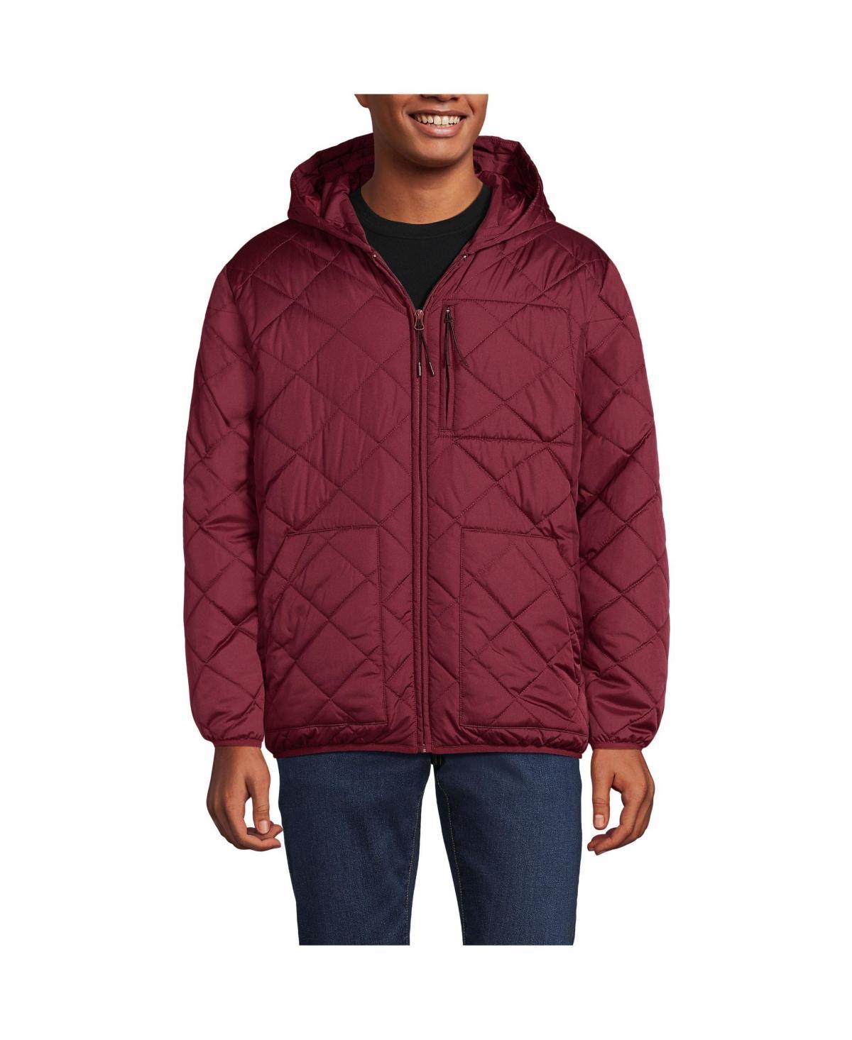 Mens Lands End Diamond Quilted Hooded Jacket Product Image