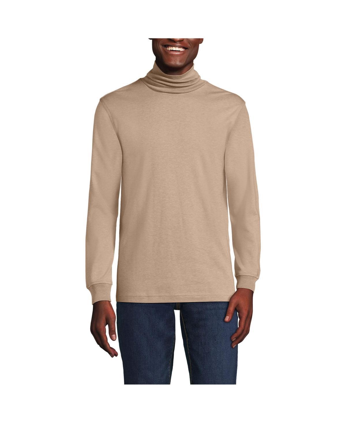 Big & Tall Lands End Super Soft Supima Turtleneck, Mens Radiant Blue Product Image