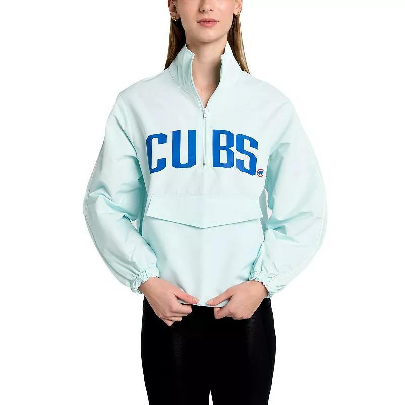 Womens Lusso Blue Chicago Cubs Parker Half-Zip Jacket Product Image