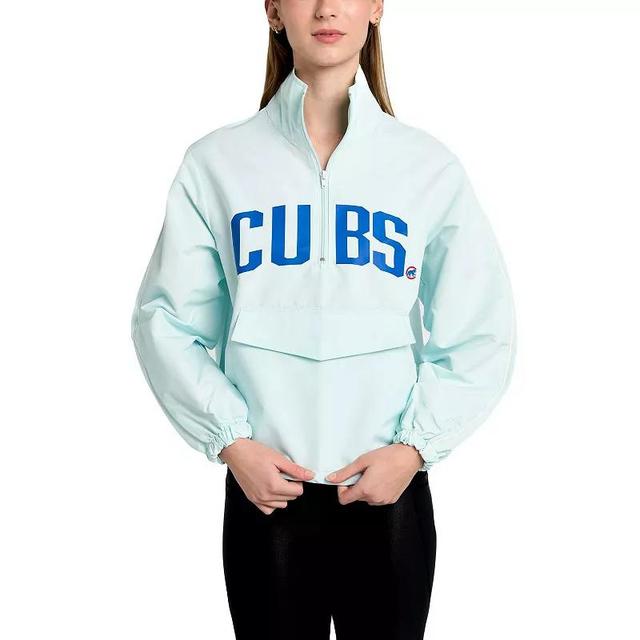 Womens Lusso Blue Chicago Cubs Parker Half-Zip Jacket Product Image