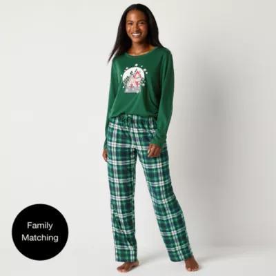 North Pole Trading Co. Womens Crew Neck Long Sleeve Matching Family Pant Pajama Set Product Image