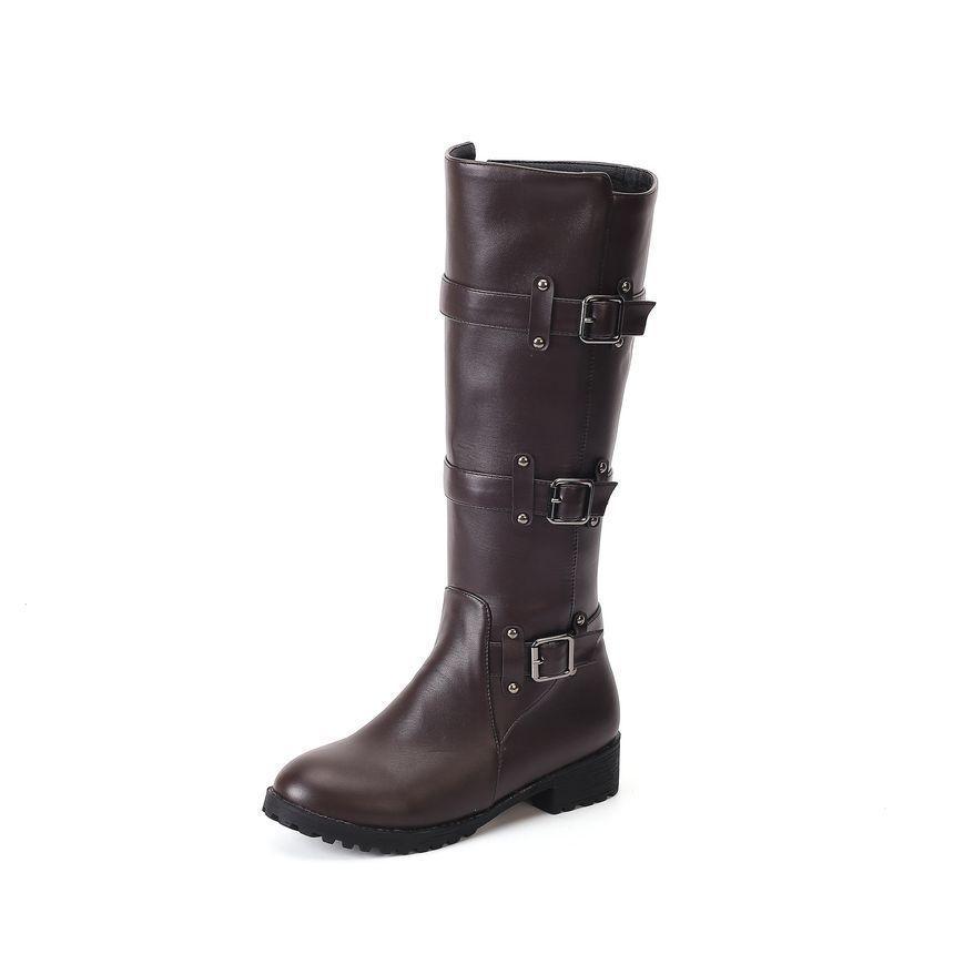 Multi-Buckle Knee High Boots product image