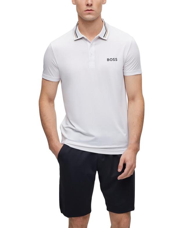 Boss by Hugo Boss Mens Contrast-Logo Polo Shirt Product Image