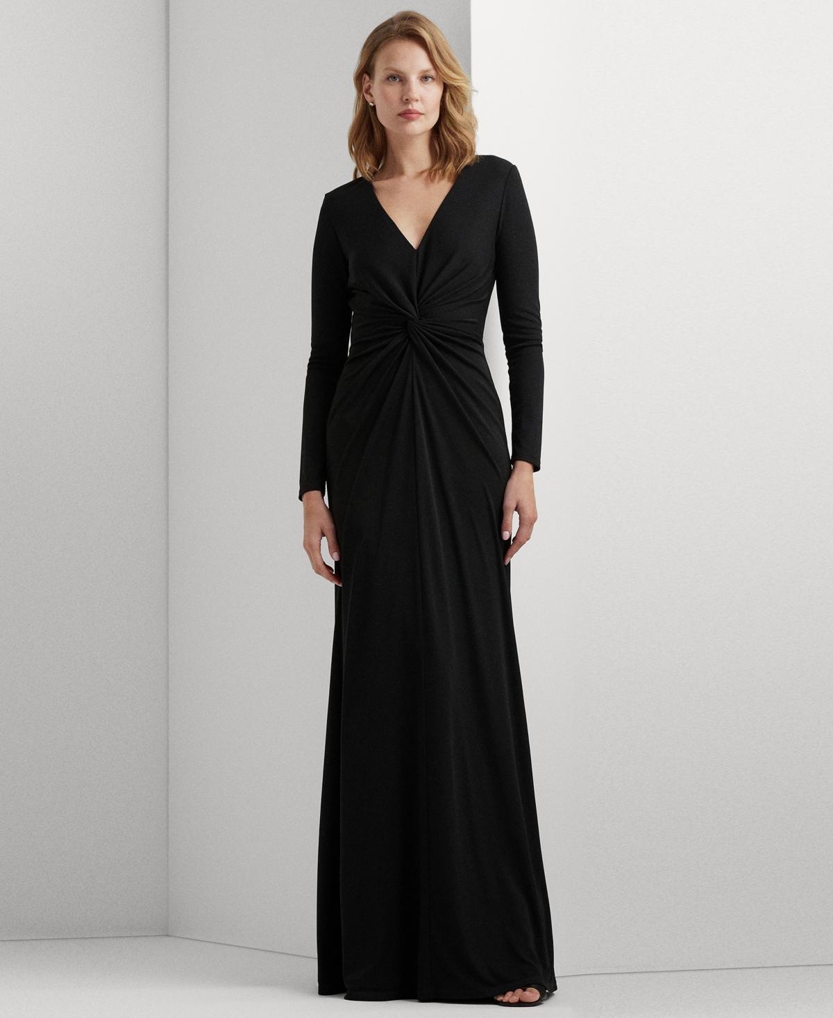 Lauren Ralph Lauren Twist-Front Stretch Jersey Gown (Lighthouse ) Women's Dress Product Image