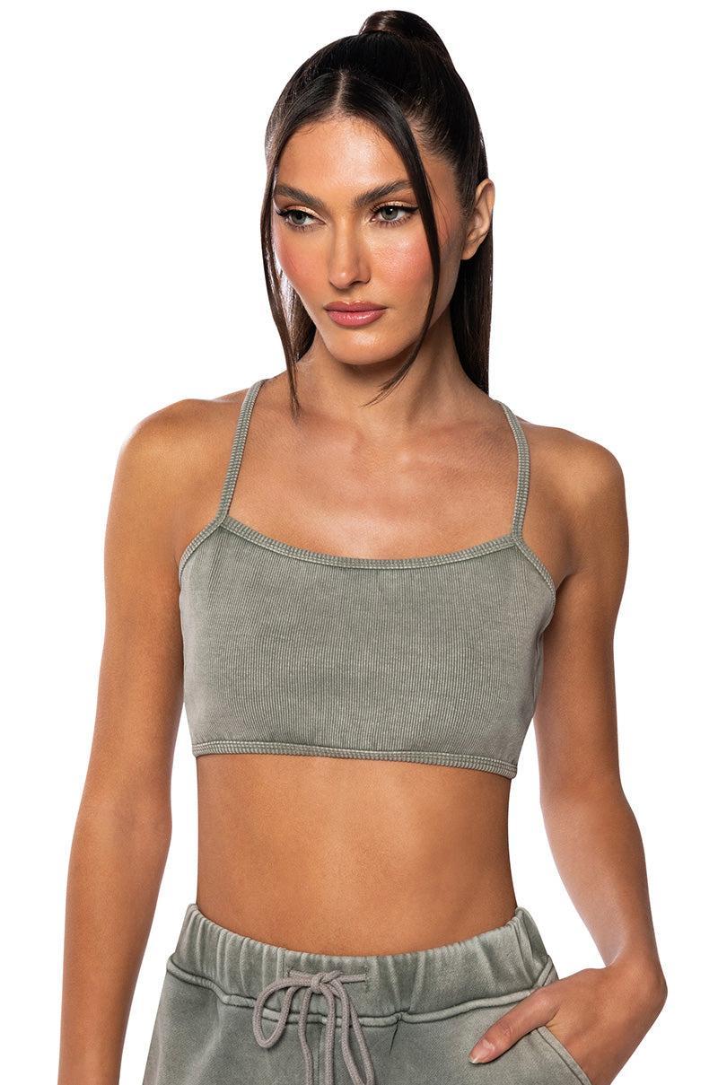 HERE COMES THE HURRICANE RIBBED KNIT BRALETTE product image