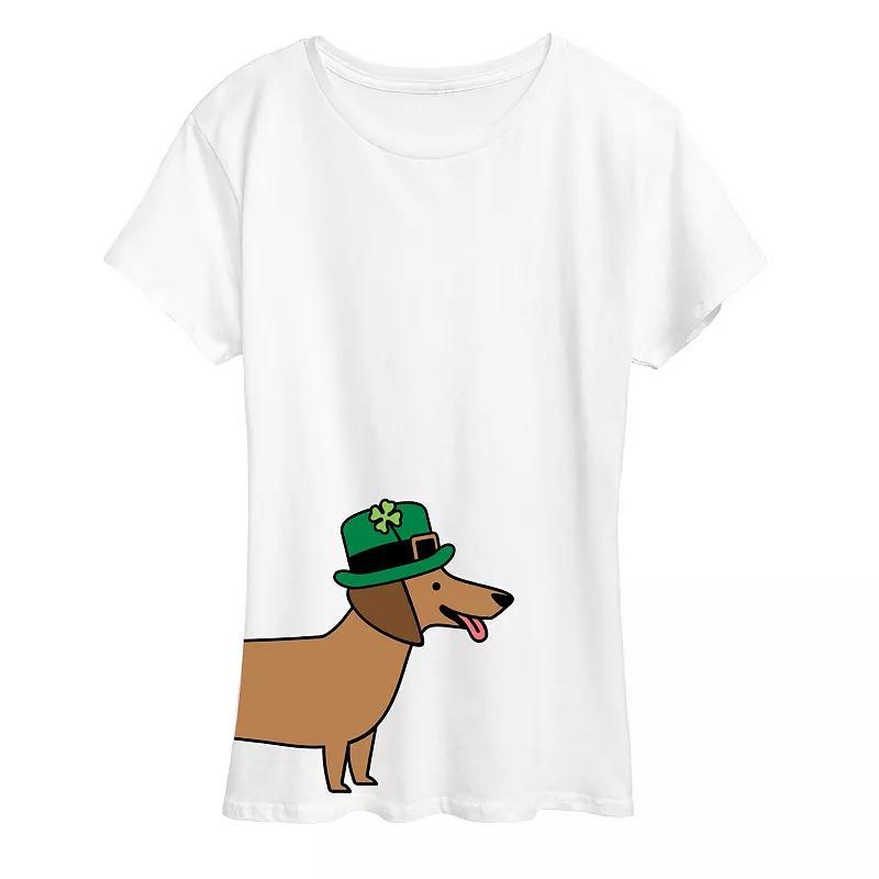 Plus St. Patricks Day Dachsund Graphic Tee, Womens Product Image