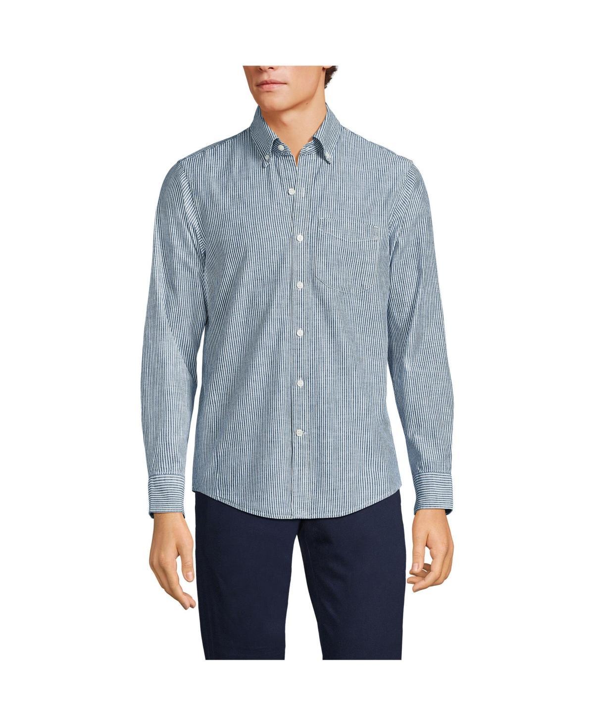 Lands End Mens Long Sleeve Chambray Shirt - Chambray Product Image