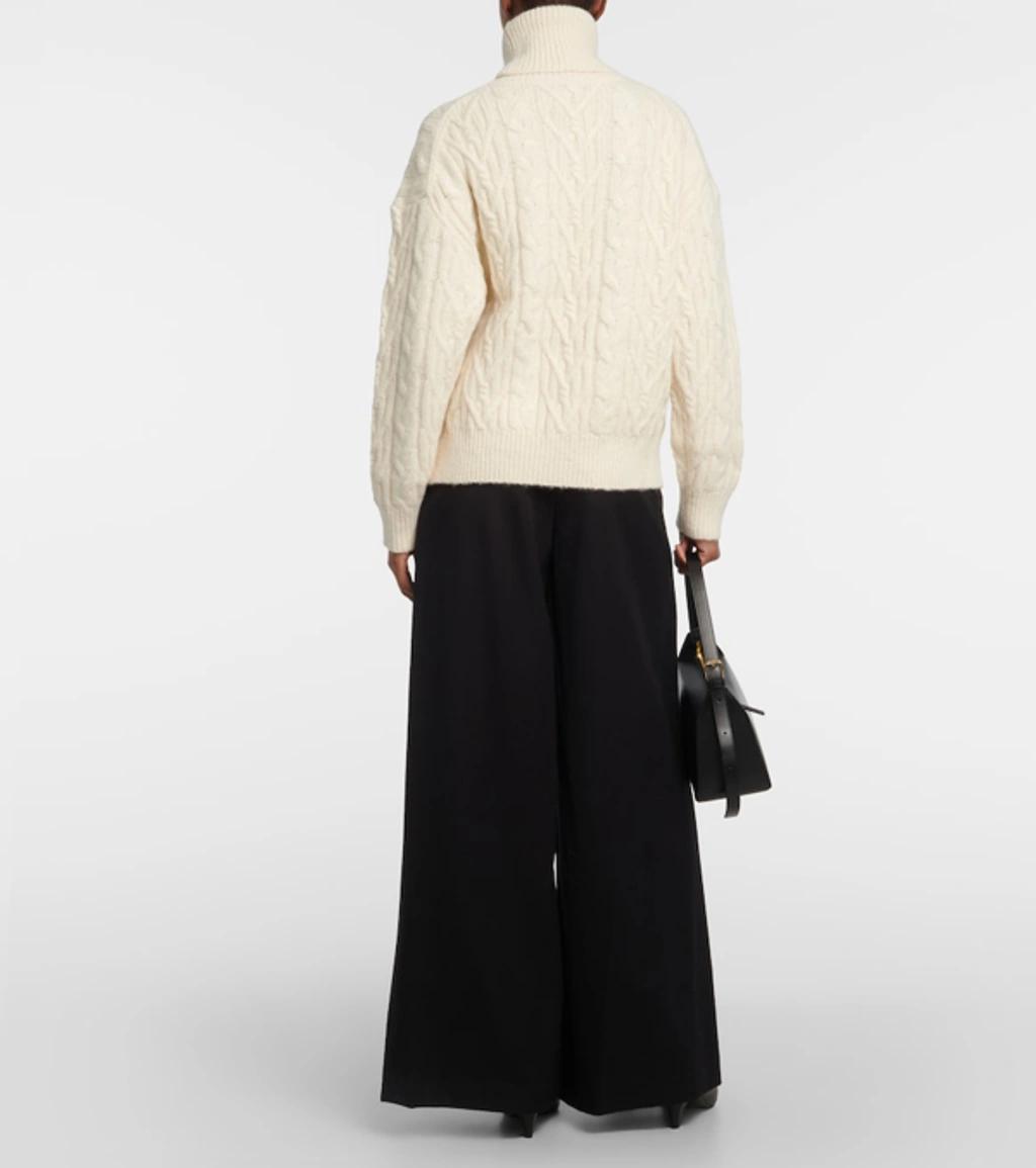 Amaya Cashmere Turtleneck Sweater In Ivory Product Image