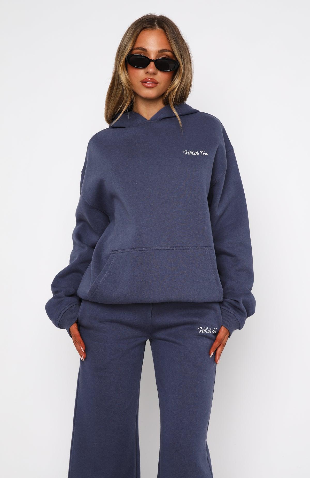 Match Your Words Oversized Hoodie Navy Product Image