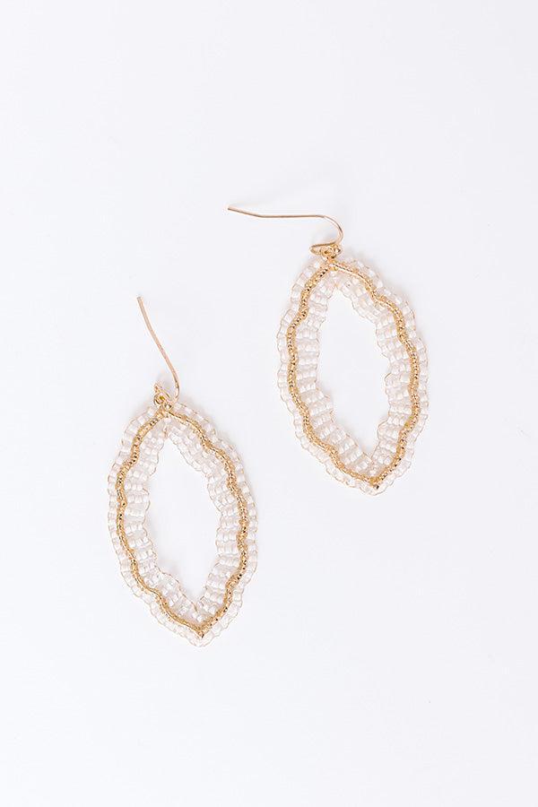 Show Stopper Beaded Earrings in Ivory Product Image