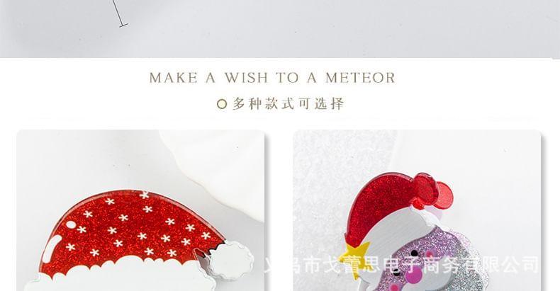 Christmas Acrylic Hair Clips (Various Designs) Product Image