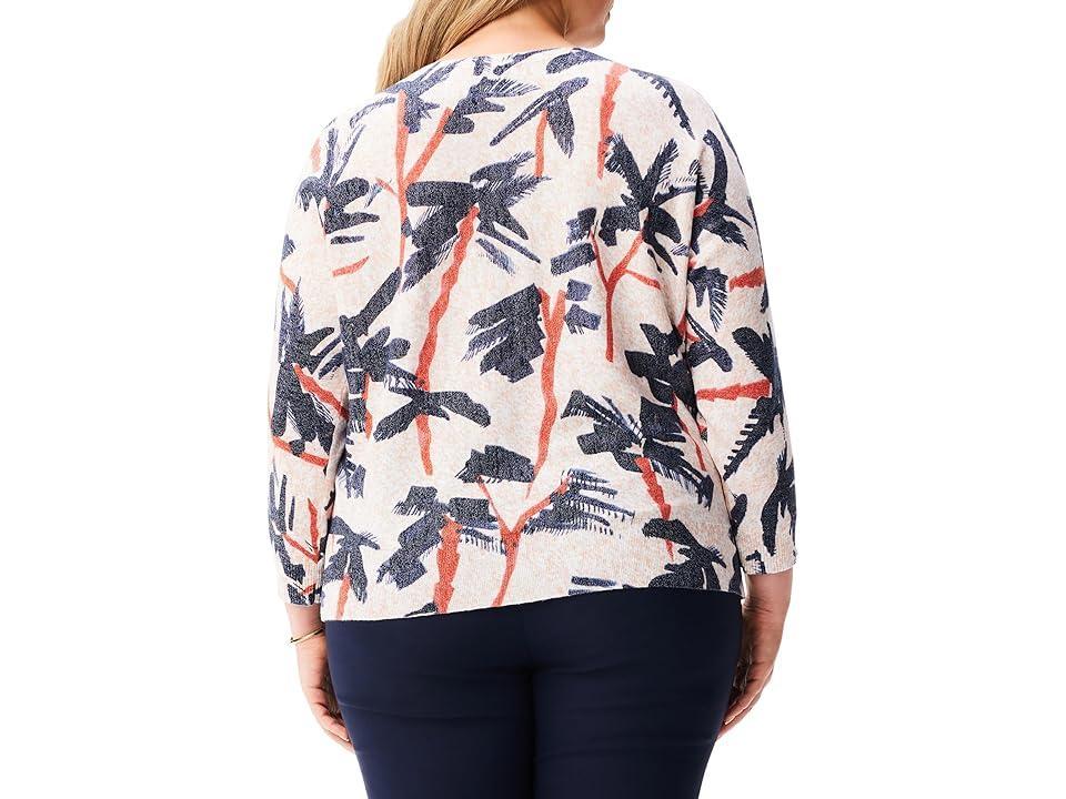 NIC+ZOE Painted Palms Sweater Multi) Women's Sweater Product Image