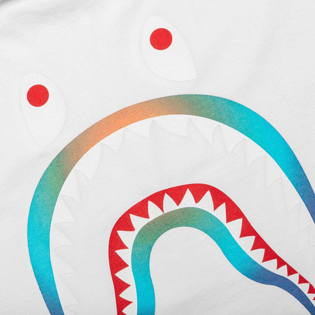 Gradation Side Shark Tee - White Male Product Image