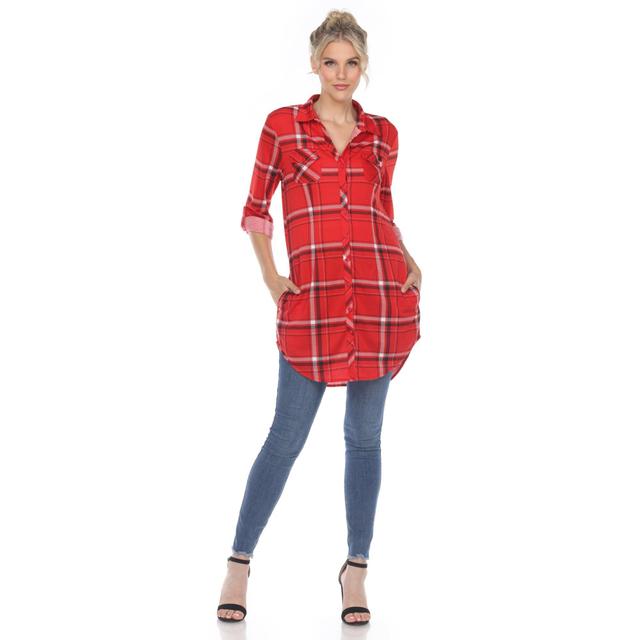 Plaid Tunic Shirt Product Image