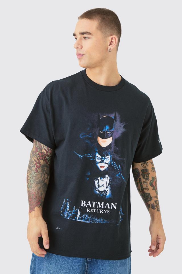 Oversized Batman Returns License T-shirt | boohooMAN USA Product Image