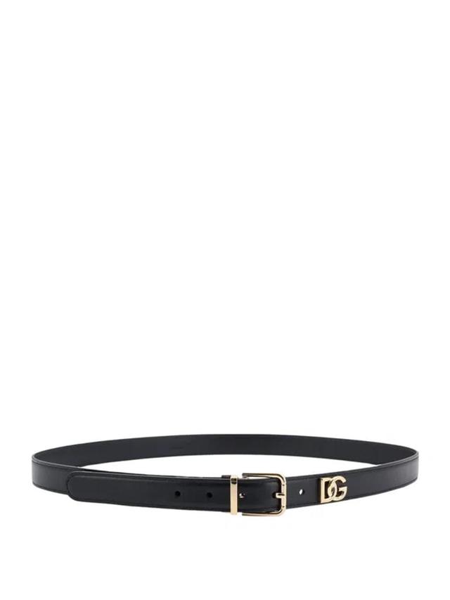 Dg Logo Plaque Buckle Belt In Black Product Image