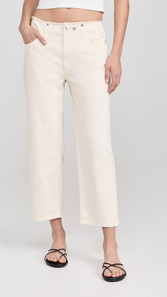 Tibi Garment Dyed Stretch Twill Cropped Newman Jeans | Shopbop Product Image