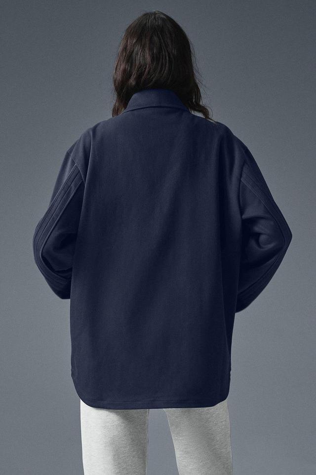 Edition Sueded Jacket - Navy Female Product Image