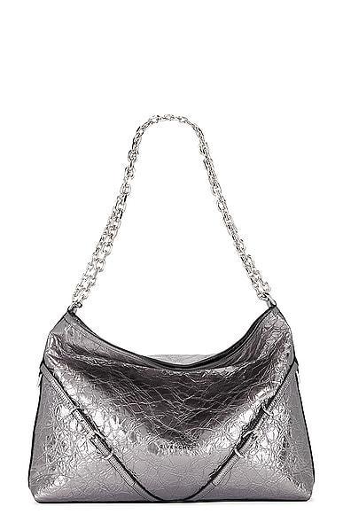 Womens Medium Voyou Chain Bag in Laminated Leather Product Image