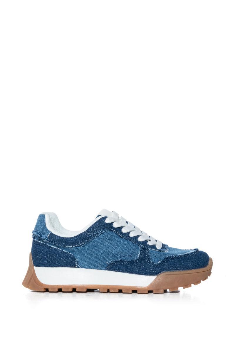 AZALEA WANG HAYNES DENIM SNEAKER Product Image