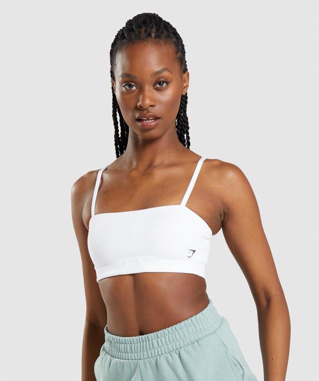 Gymshark Bandeau Sports Bra - White Female Product Image