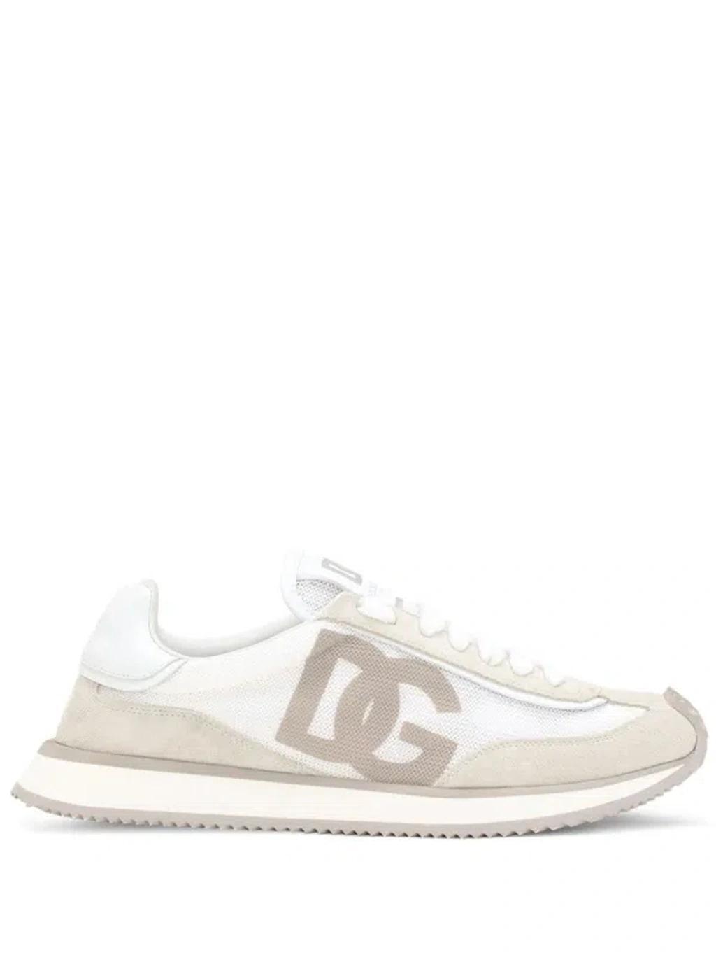 DOLCE & GABBANA Dg Cushion Leather Sneakers In White Product Image