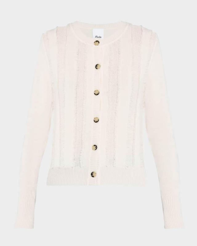 Fringed Wool-Cashmere Cardigan Product Image