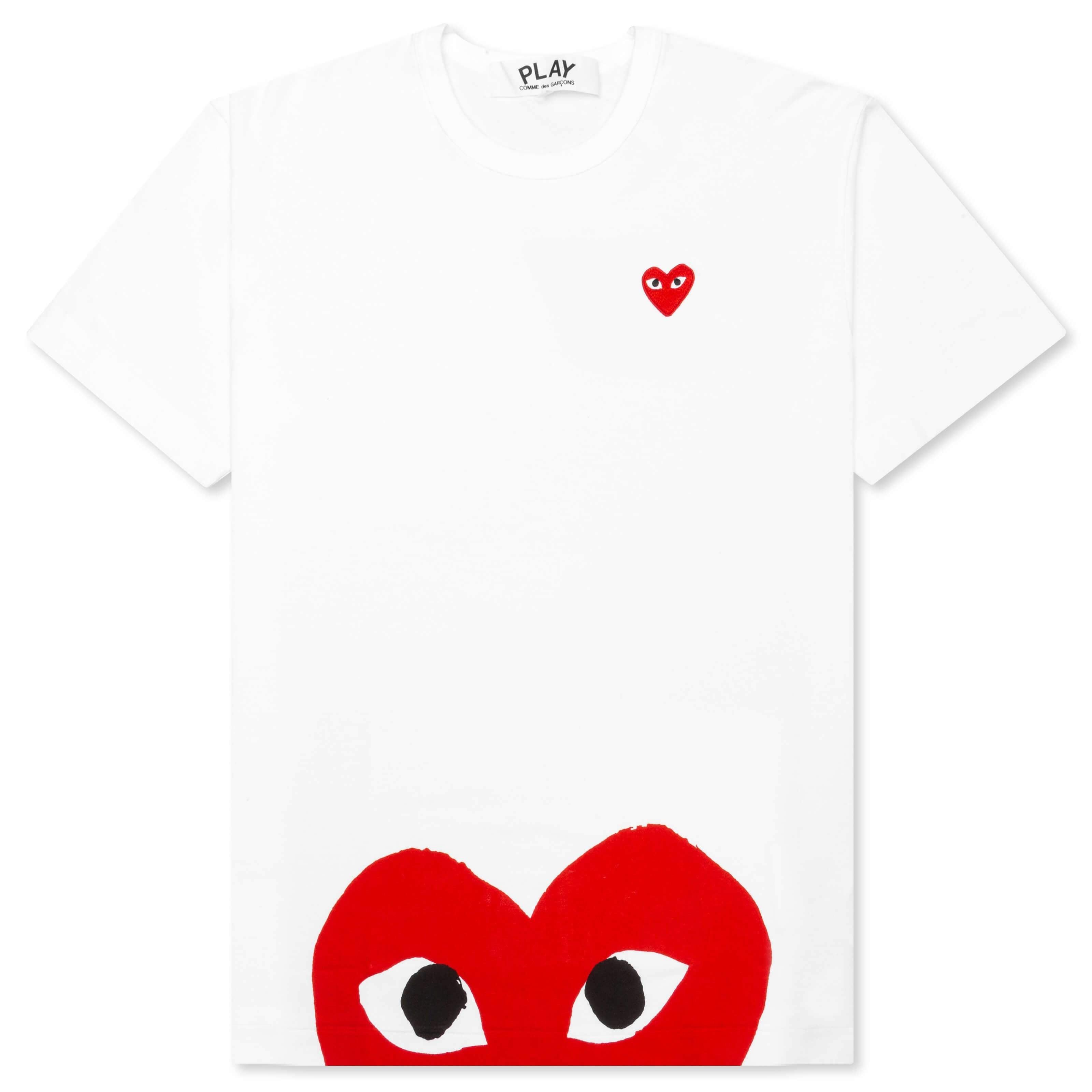 Half Heart T-Shirt - White Male Product Image