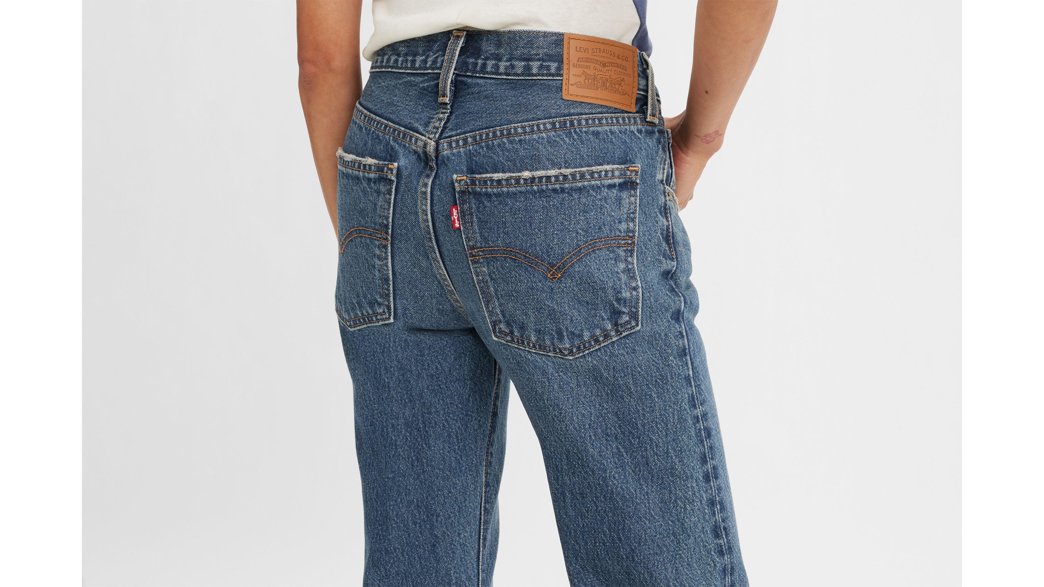 Middy Straight Pintuck Women's Jeans Product Image