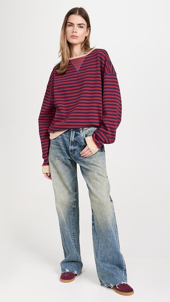 Free People Classic Striped Crew Sweatshirt | Shopbop Product Image