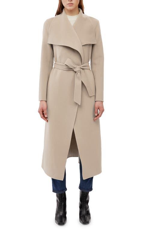 Womens Belted Light Wool Coat Product Image