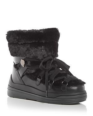 Moncler Womens Insolux Faux Fur Trim Snow Boots Product Image