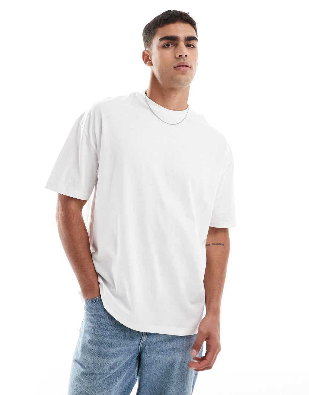 ASOS DESIGN oversized T-shirt in white with celestial back print Product Image