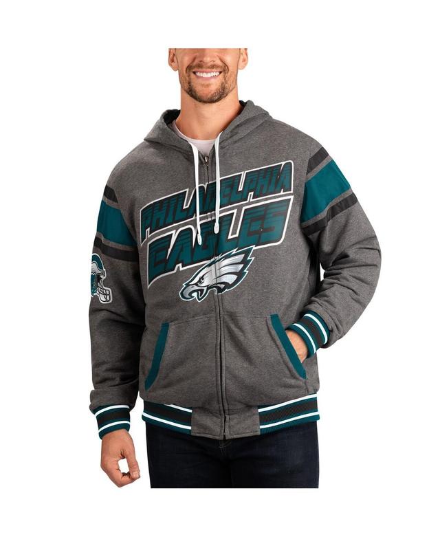 Mens G-III Sports by Carl Banks Gray Atlanta Falcons Extreme Full Back Reversible Hoodie Full-Zip Jacket Product Image