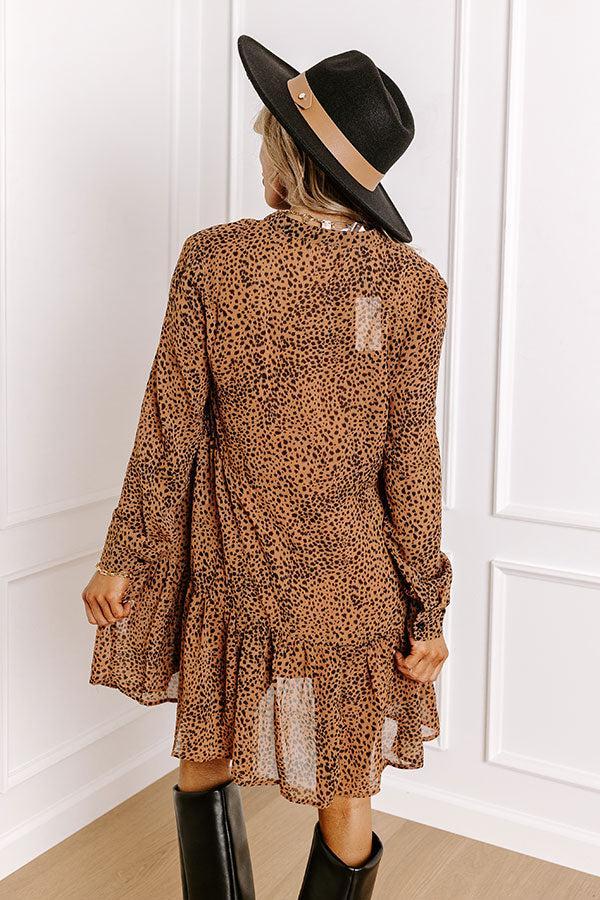 Nights In LA Leopard Tunic Dress Product Image