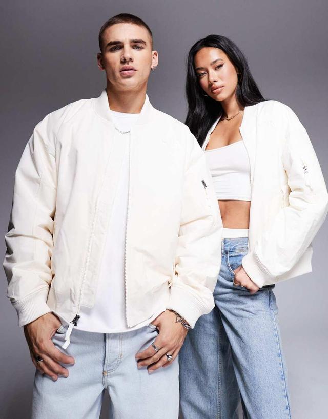 The North Face bomber jacket in white Product Image