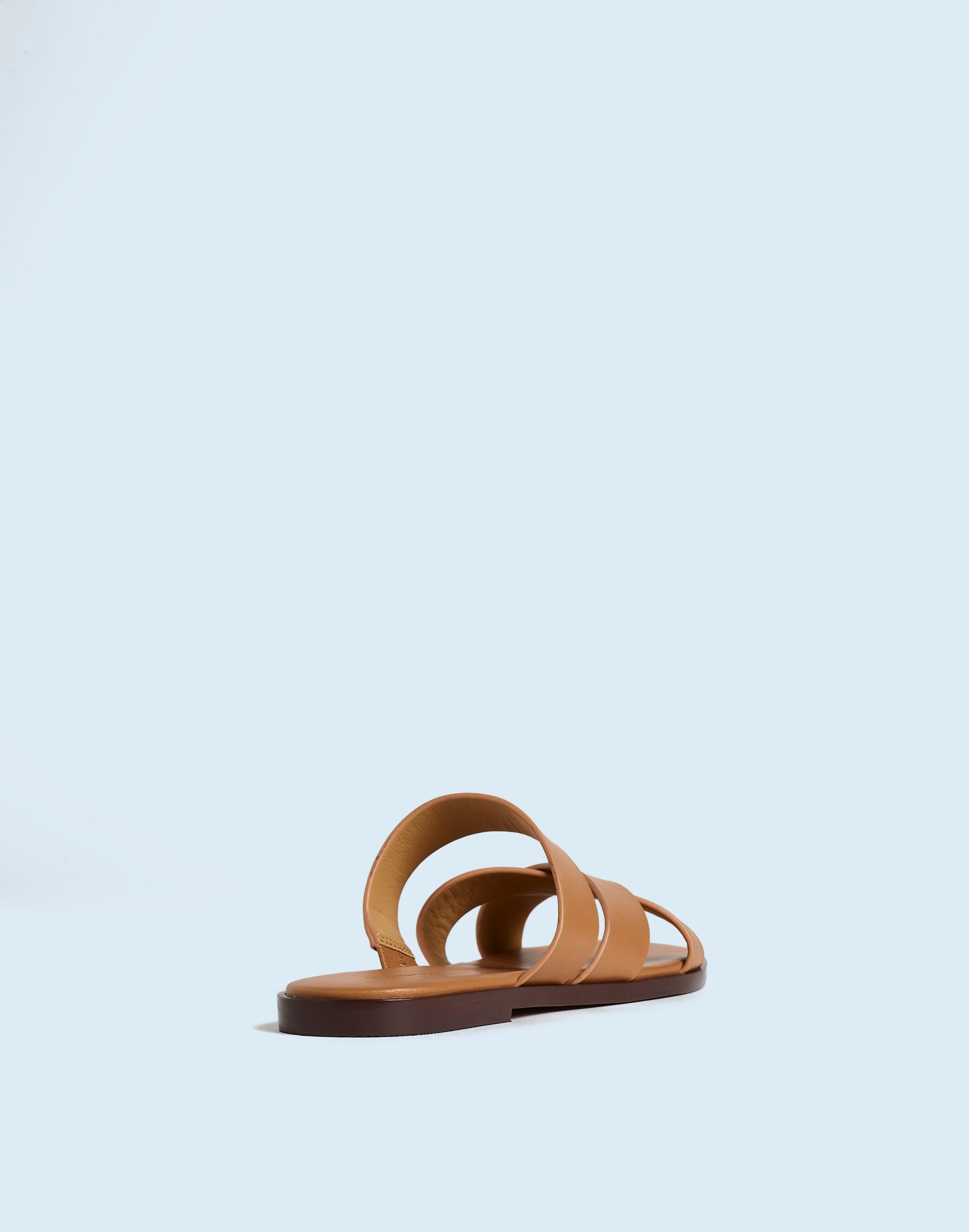 The Mena Slide Sandal in Leather Product Image