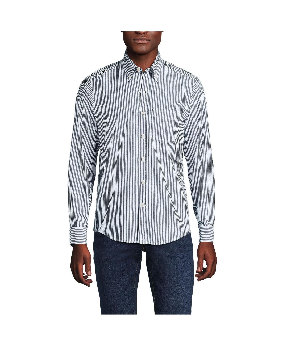 Lands End Mens Traditional Fit Essential Lightweight Poplin Shirt Product Image