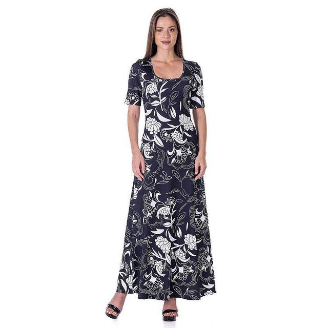 Womens 24Seven Comfort Elbow Sleeve Casual A Line Maxi Dress Product Image