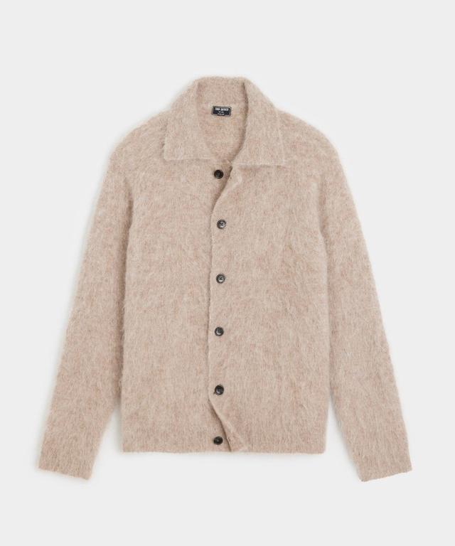 Over-Brushed Mohair Jacket in Sand Stone Product Image