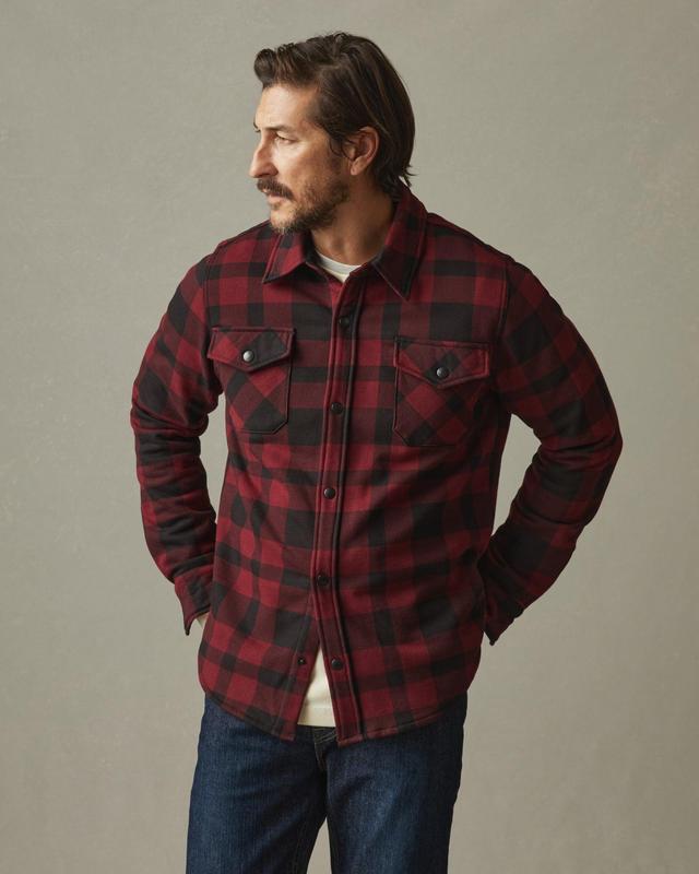 Redwood Fleece Overshirt - Oxblood Plaid Male Product Image