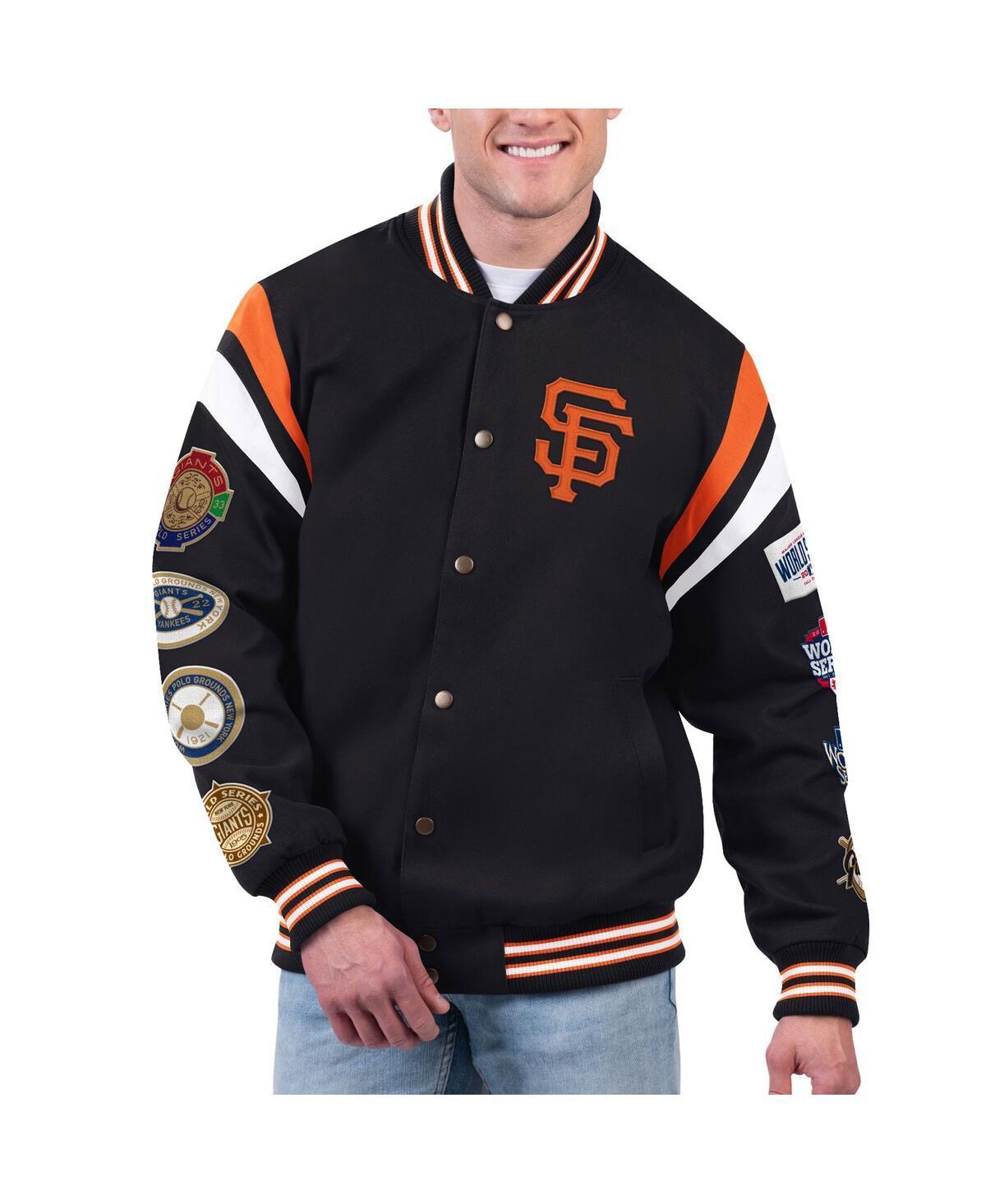 Mens G-iii Sports by Carl Banks Black San Francisco Giants Quick Full-Snap Varsity Jacket Product Image