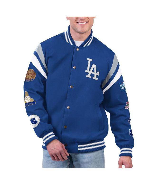 Mens G-III Sports by Carl Banks Royal Los Angeles Dodgers Quick Full-Snap Varsity Jacket Product Image