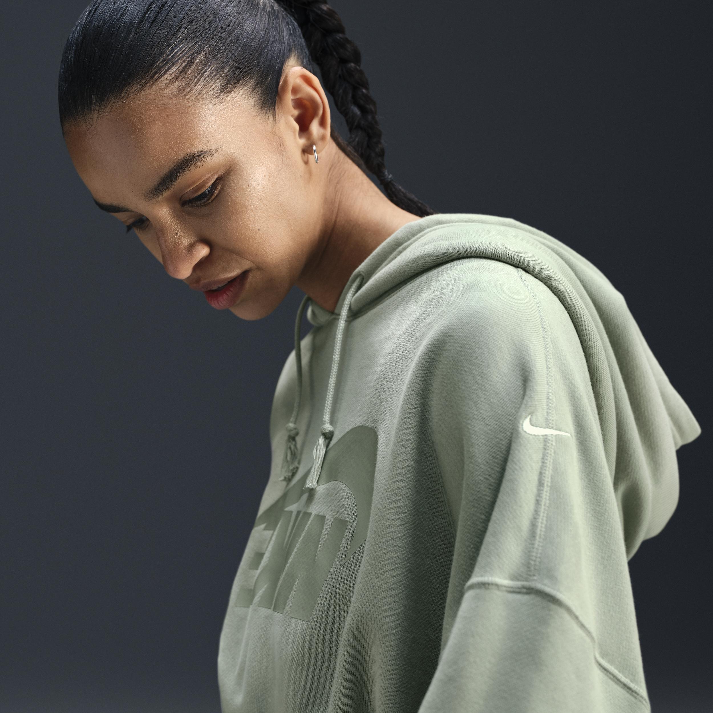 Women's Nike Sportswear Oversized Cropped French Terry Pullover Hoodie Product Image